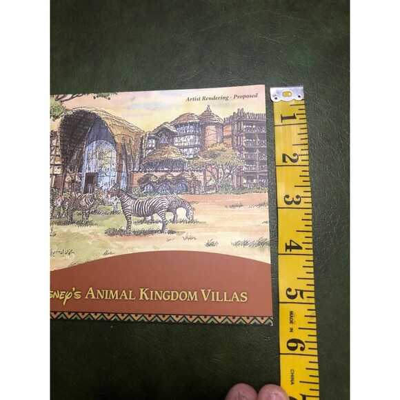 New Oversized Disney’s Animal Kingdom Villas Postcard, Vacation Club; Zebras - Picture 11 of 11